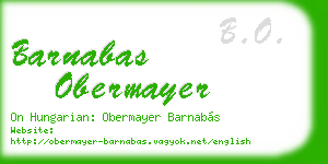 barnabas obermayer business card