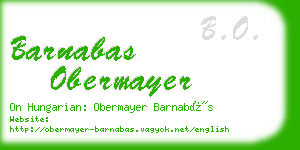 barnabas obermayer business card